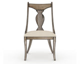 Canadel Champlain Upholstered Dining Chair 5161 in 6K Sunbrella® and 72 Heritage Nature, front view