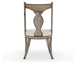 Canadel Champlain Upholstered Dining Chair 5161 in 6K Sunbrella® and 72 Heritage Nature, back view