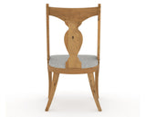 Canadel Champlain Upholstered Dining Chair 5161 in 7C Fabric and 01 Honey Washed, back view