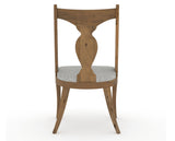 Canadel Champlain Upholstered Dining Chair 5161 in 7C Fabric and 03 Oak Washed, back view
