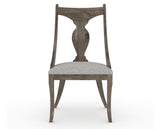 Canadel Champlain Upholstered Dining Chair 5161 in 7C Fabric and 08 Shadow, front view