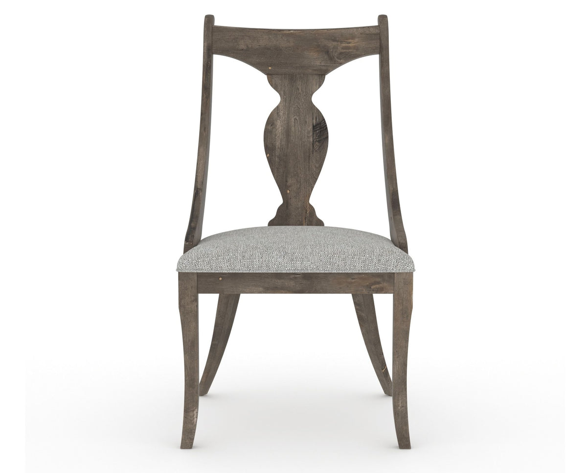 Canadel Champlain Upholstered Dining Chair 5161 in 7C Fabric and 08 Shadow, front view