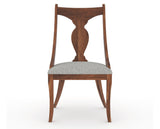 Canadel Champlain Upholstered Dining Chair 5161 in 7C Fabric and 33 Spice Washed, front view