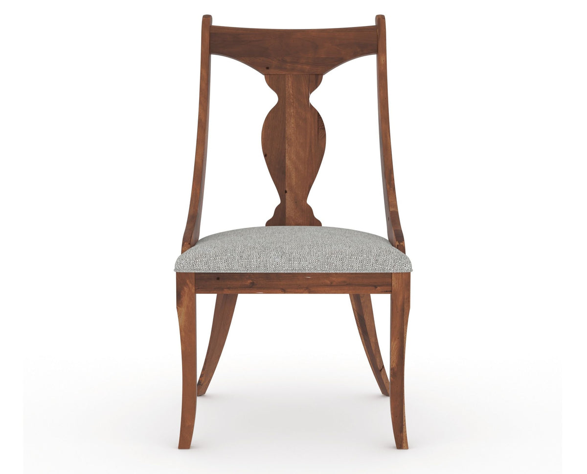 Canadel Champlain Upholstered Dining Chair 5161 in 7C Fabric and 33 Spice Washed, front view
