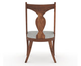 Canadel Champlain Upholstered Dining Chair 5161 in 7C Fabric and 33 Spice Washed, back view