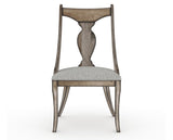 Canadel Champlain Upholstered Dining Chair 5161 in 7C Fabric and 72 Heritage Nature, front view
