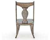 Canadel Champlain Upholstered Dining Chair 5161 in 7C Fabric and 72 Heritage Nature, back view