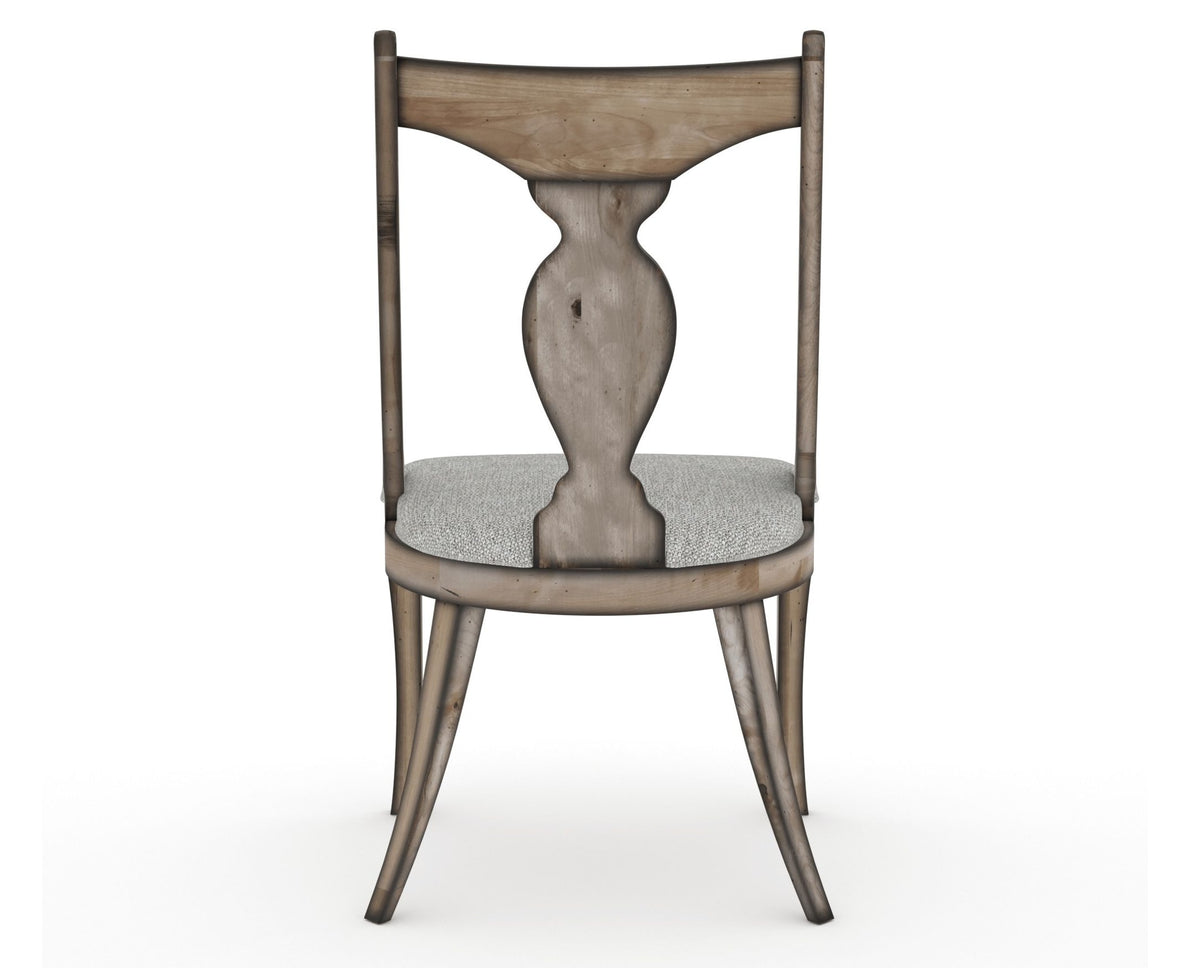 Canadel Champlain Upholstered Dining Chair 5161 in 7C Fabric and 72 Heritage Nature, back view