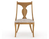 Canadel Champlain Upholstered Dining Chair 5161 in FP Crypton® and 01 Honey Washed, front view