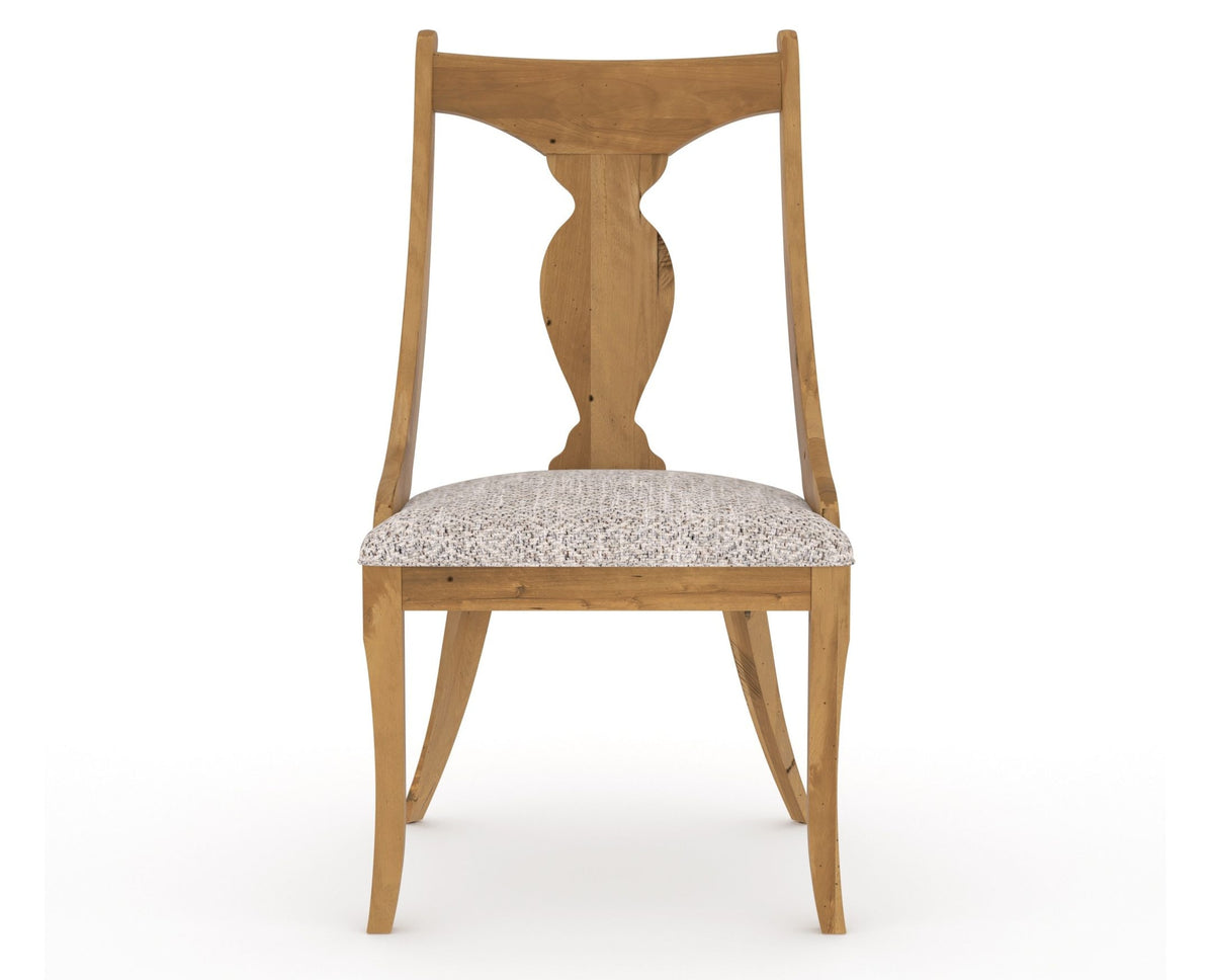 Canadel Champlain Upholstered Dining Chair 5161 in FP Crypton® and 01 Honey Washed, front view