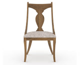 Canadel Champlain Upholstered Dining Chair 5161 in FP Crypton® and 03 Oak Washed, front view