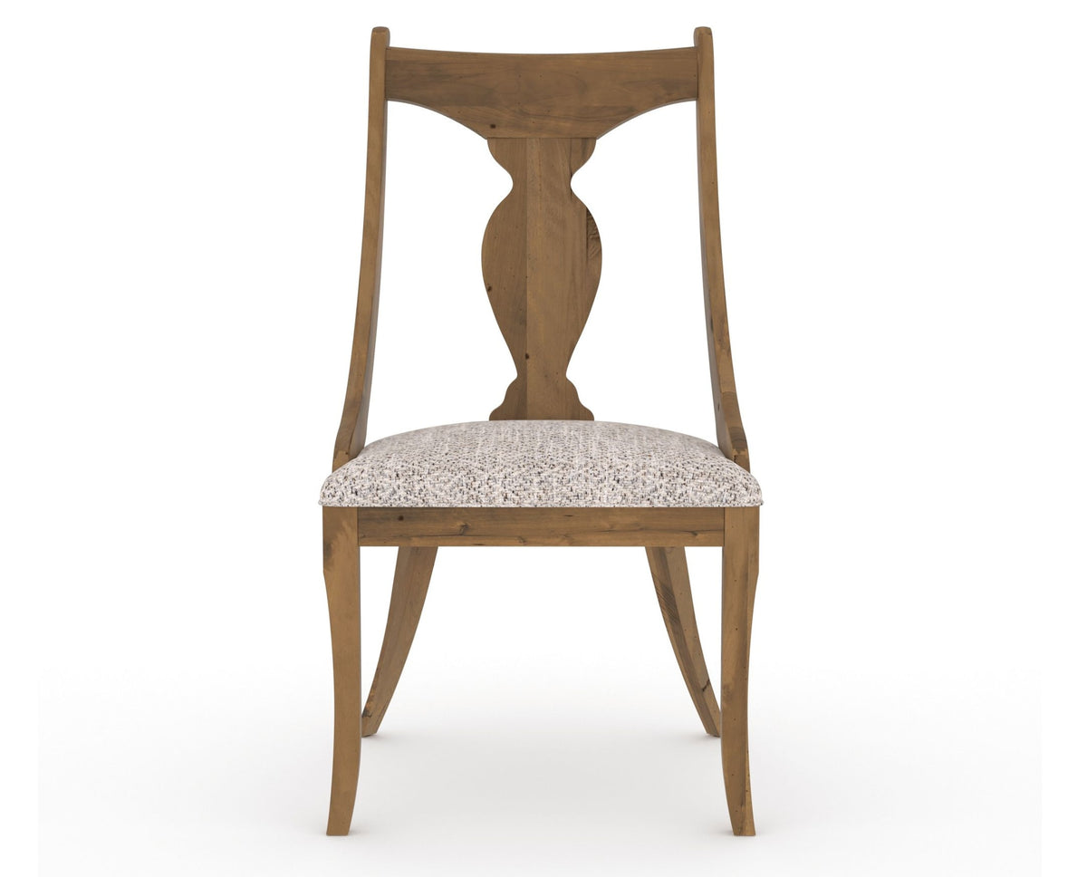 Canadel Champlain Upholstered Dining Chair 5161 in FP Crypton® and 03 Oak Washed, front view