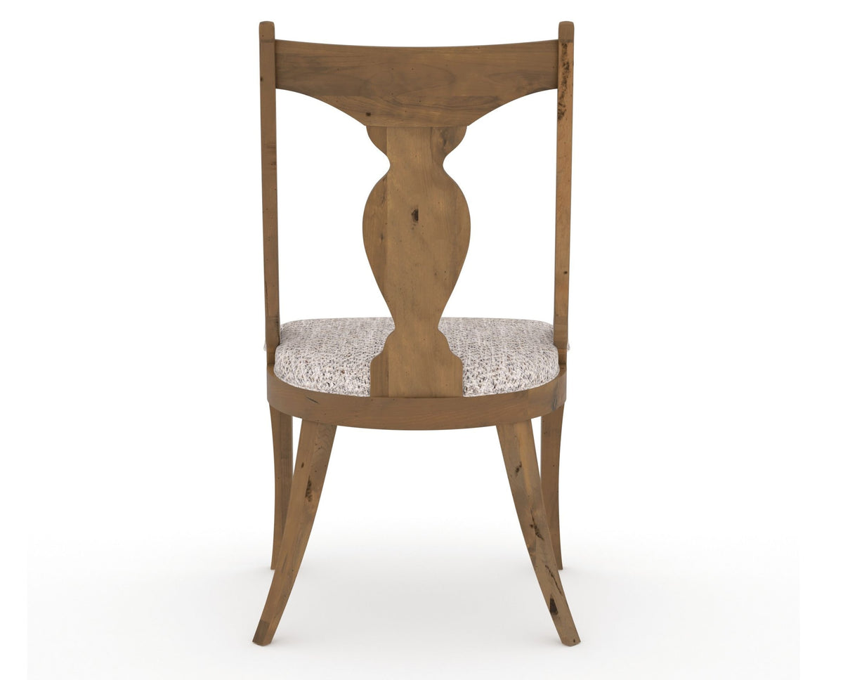 Canadel Champlain Upholstered Dining Chair 5161 in FP Crypton® and 03 Oak Washed, back view