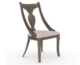 Canadel Champlain Upholstered Dining Chair 5161 in FP Crypton® and 08 Shadow, three-quarter view