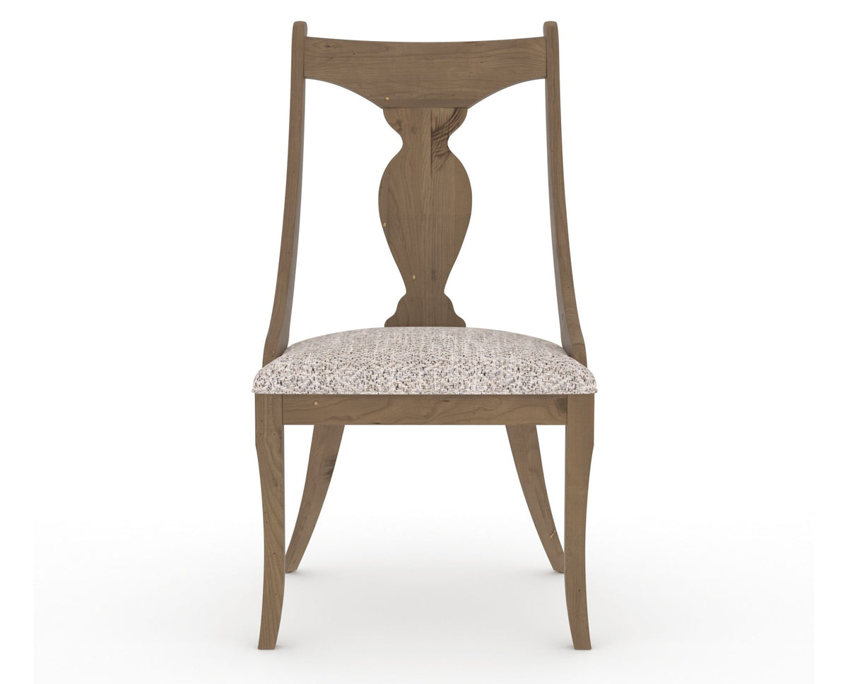 Canadel Champlain Upholstered Dining Chair 5161 in FP Crypton® and 25 Pecan Washed, front view