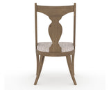 Canadel Champlain Upholstered Dining Chair 5161 in FP Crypton® and 25 Pecan Washed, back view