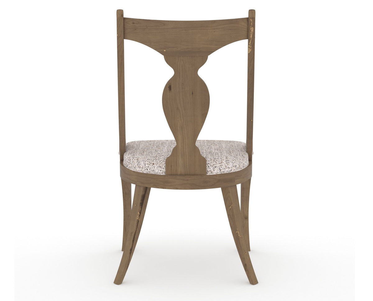 Canadel Champlain Upholstered Dining Chair 5161 in FP Crypton® and 25 Pecan Washed, back view