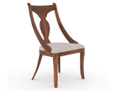 Canadel Champlain Upholstered Dining Chair 5161 in FP Crypton® and 33 Spice Washed, three-quarter view