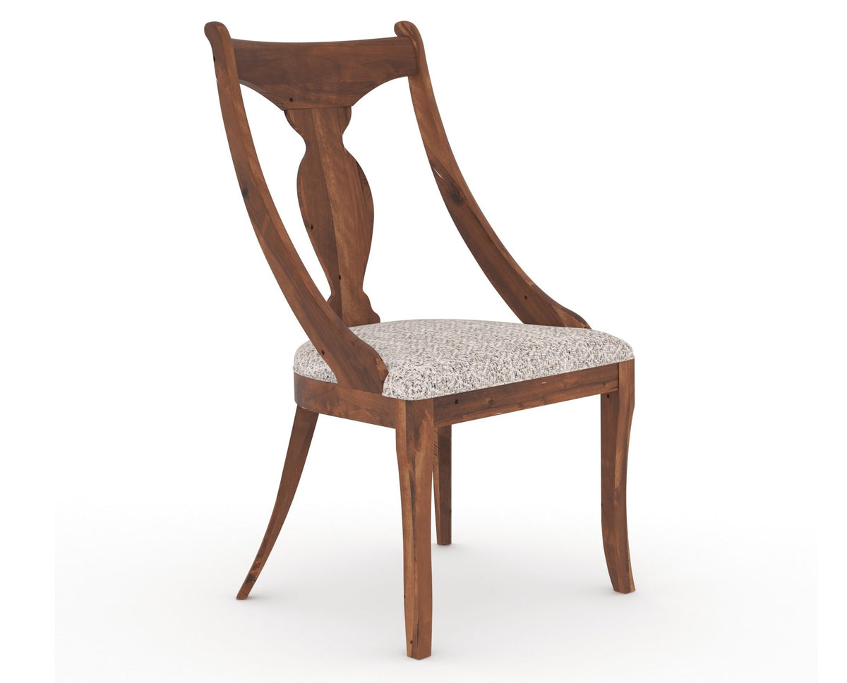Canadel Champlain Upholstered Dining Chair 5161 in FP Crypton® and 33 Spice Washed, three-quarter view