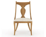 Canadel Champlain Upholstered Dining Chair 5161 in FT InsideOut® and 01 Honey Washed, front view