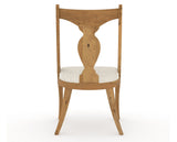 Canadel Champlain Upholstered Dining Chair 5161 in FT InsideOut® and 01 Honey Washed, back view