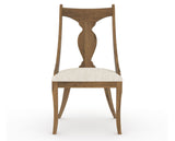 Canadel Champlain Upholstered Dining Chair 5161 in FT InsideOut® and 03 Oak Washed, front view