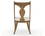 Canadel Champlain Upholstered Dining Chair 5161 in FT InsideOut® and 03 Oak Washed, back view