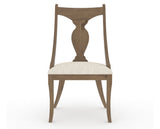 Canadel Champlain Upholstered Dining Chair 5161 in FT InsideOut® and 25 Pecan Washed, front view