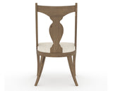 Canadel Champlain Upholstered Dining Chair 5161 in FT InsideOut® and 25 Pecan Washed, back view