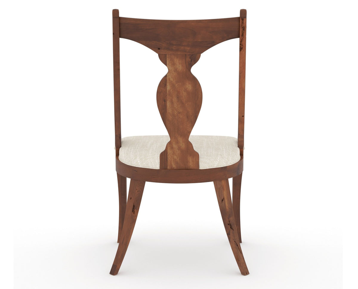 Canadel Champlain Upholstered Dining Chair 5161 in FT InsideOut® and 33 Spice Washed, back view