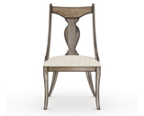 Canadel Champlain Upholstered Dining Chair 5161 in FT InsideOut® and 72 Heritage Nature, front view