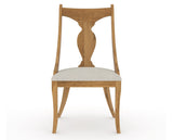 Canadel Champlain Upholstered Dining Chair 5161 in TB Fabric and 01 Honey Washed, front view
