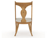 Canadel Champlain Upholstered Dining Chair 5161 in TB Fabric and 01 Honey Washed, back view