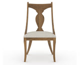Canadel Champlain Upholstered Dining Chair 5161 in TB Fabric and 03 Oak Washed, front view