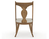 Canadel Champlain Upholstered Dining Chair 5161 in TB Fabric and 03 Oak Washed, back view