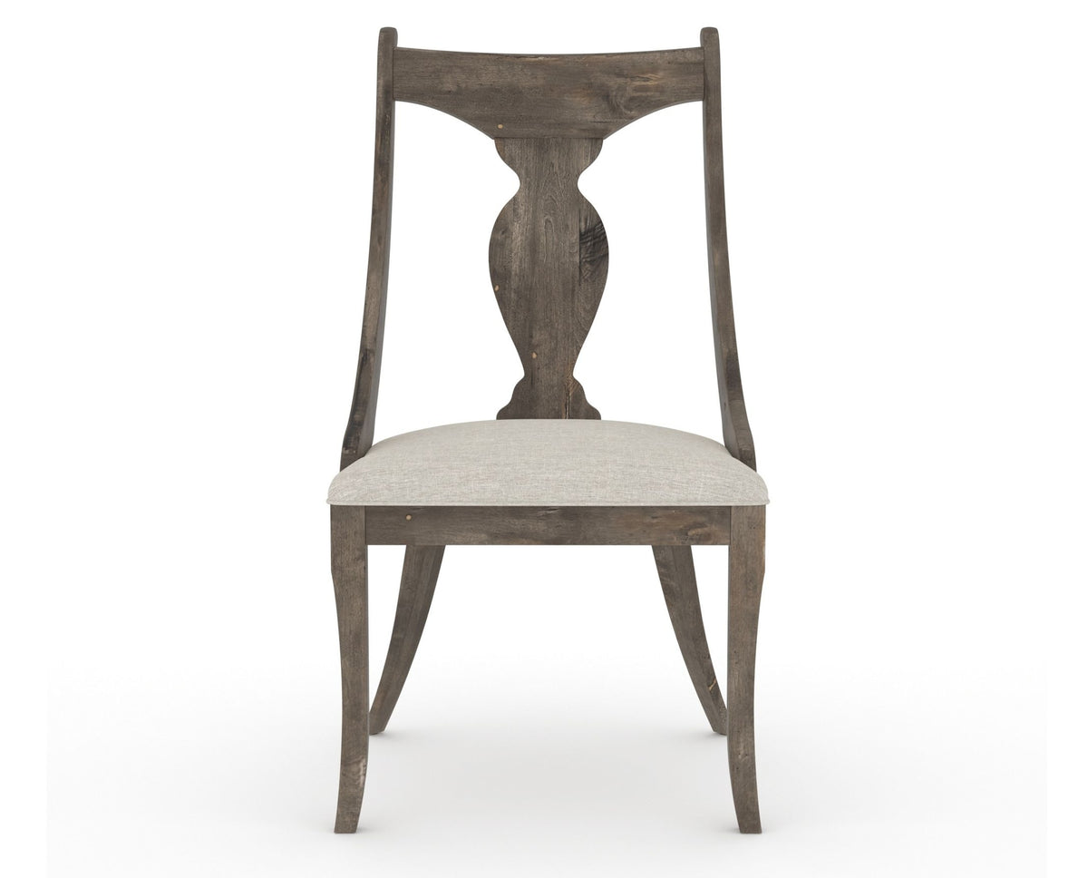 Canadel Champlain Upholstered Dining Chair 5161 in TB Fabric and 08 Shadow, front view