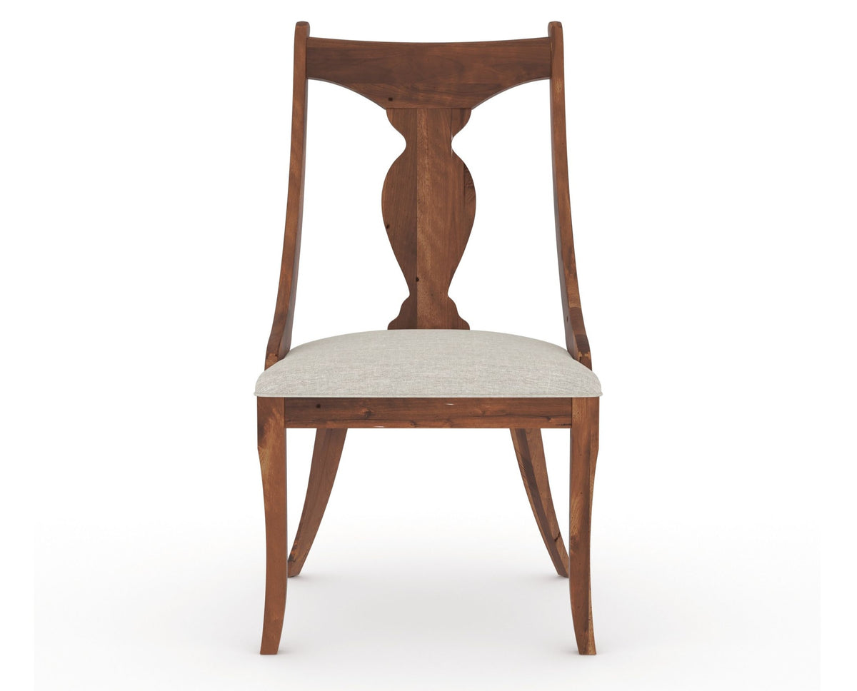 Canadel Champlain Upholstered Dining Chair 5161 in TB Fabric and 33 Spice Washed, front view