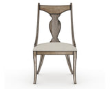 Canadel Champlain Upholstered Dining Chair 5161 in TB Fabric and 72 Heritage Nature, front view