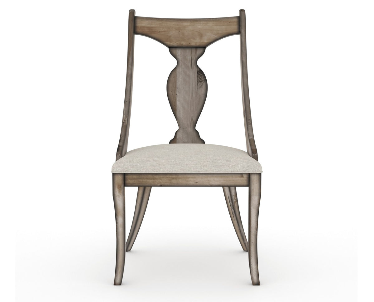 Canadel Champlain Upholstered Dining Chair 5161 in TB Fabric and 72 Heritage Nature, front view