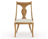 Canadel Champlain Upholstered Dining Chair 5161 in TW Fabric and 01 Honey Washed, front view