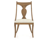 Canadel Champlain Upholstered Dining Chair 5161 in Oak Washed & Fabric TW, front view