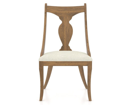 Canadel Champlain Upholstered Dining Chair 5161 in Oak Washed & Fabric TW, front view