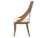 Canadel Champlain Upholstered Dining Chair 5161 in Oak Washed & Fabric TW, side view