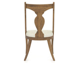 Canadel Champlain Upholstered Dining Chair 5161 in Oak Washed & Fabric TW, back view