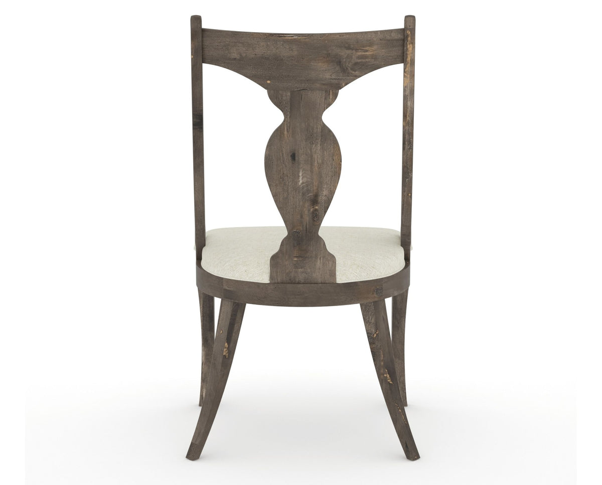 Canadel Champlain Upholstered Dining Chair 5161 in TW Fabric and 08 Shadow, back view