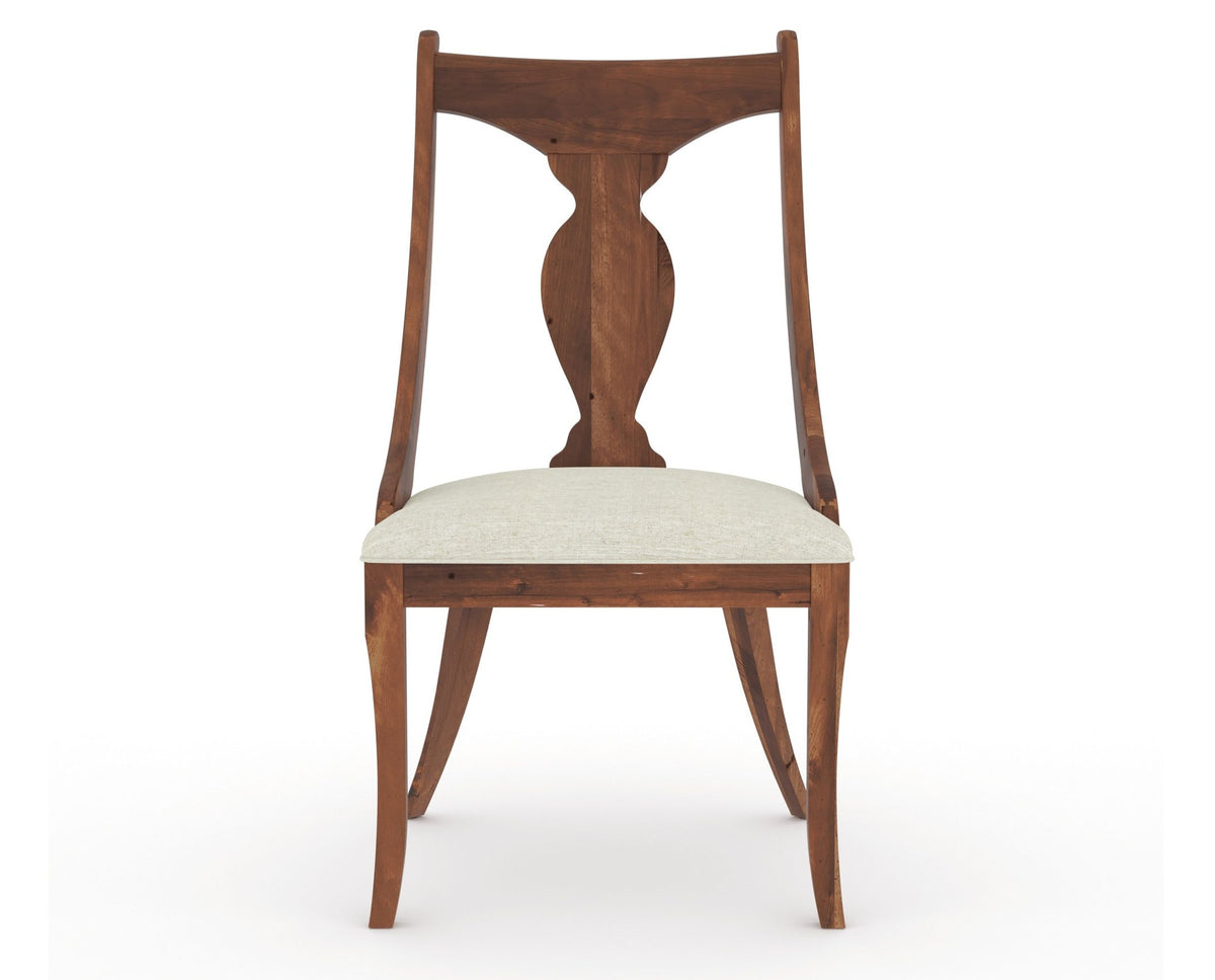 Canadel Champlain Upholstered Dining Chair 5161 in TW Fabric and 33 Spice Washed, front view
