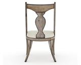 Canadel Champlain Upholstered Dining Chair 5161 in TW Fabric and 72 Heritage Nature, back view