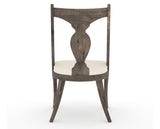 Canadel Champlain Upholstered Dining Chair 5161 in YJ Faux Leather and 08 Shadow, back view
