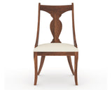 Canadel Champlain Upholstered Dining Chair 5161 in YJ Faux Leather and 33 Spice Washed, front view