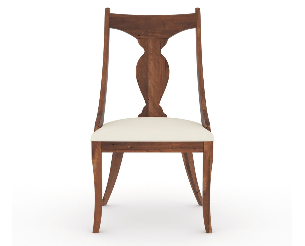 Canadel Champlain Upholstered Dining Chair 5161 in YJ Faux Leather and 33 Spice Washed, front view